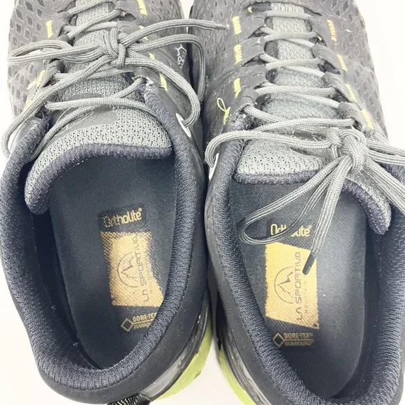 La Sportiva Spire GTX Shoes Mens Size 10 Black Gray Gore Tex Hiking Vibram - Picture 6 of 8